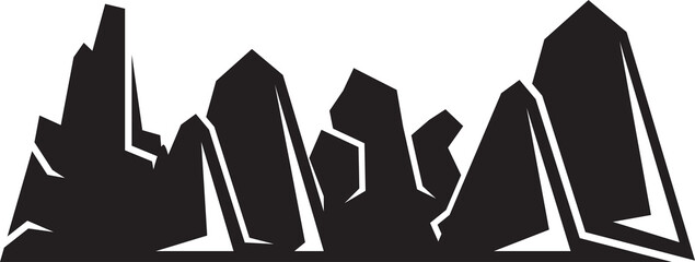 silhouette mountain range illustration