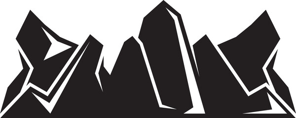 silhouette mountain range illustration