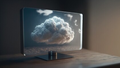 Cloud computing technology concept. AI generated	
