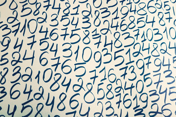 Numbers texture abstraction. Global economy crisis concept. Finance data or education concept. 