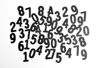 Numbers texture abstraction. Global economy crisis concept. Finance data or education concept. 
