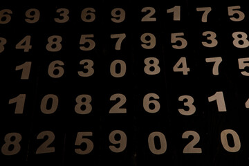 Numbers texture abstraction. Global economy crisis concept. Finance data or education concept. 