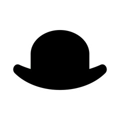 Bowler hat icon. Gentleman's classic derby hat. Vector Illustration