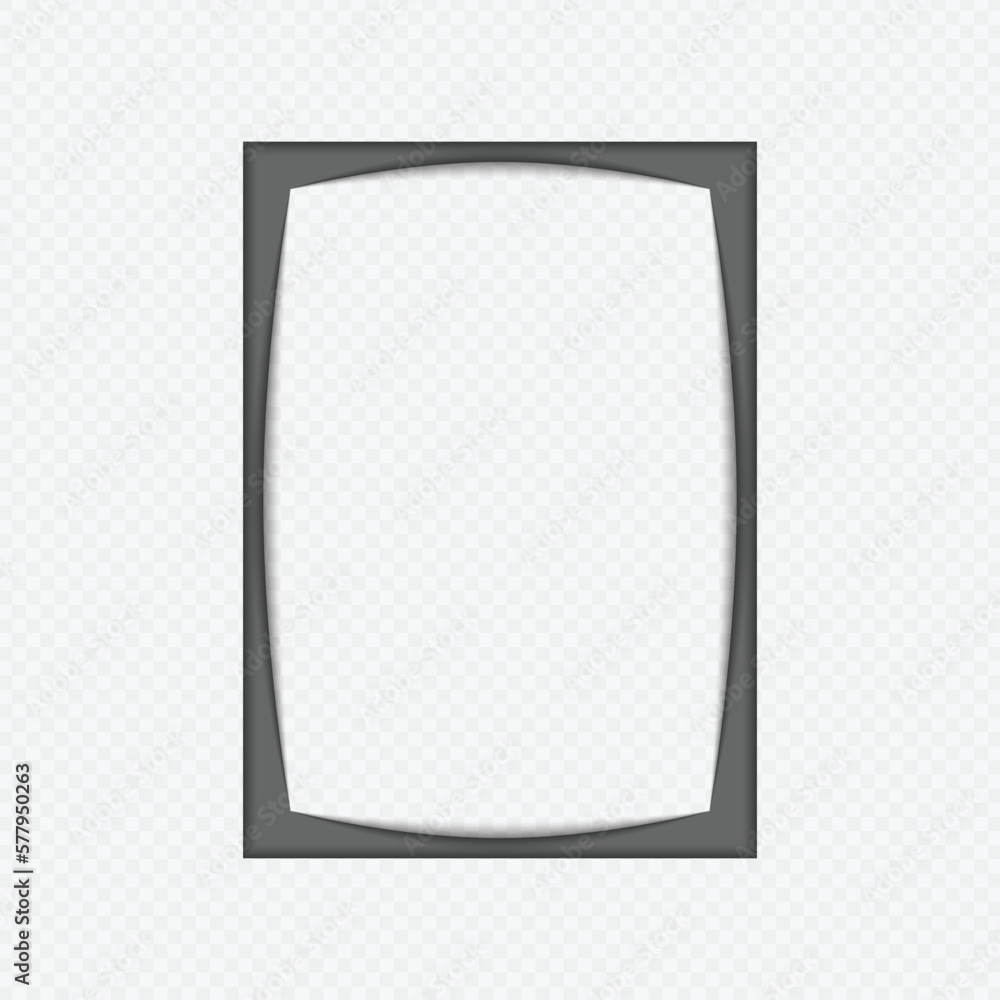 Poster realistic photo frame template isolated on transparent background. blank picture frames for image or