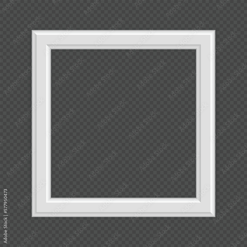 Poster realistic photo frame template isolated on transparent background. blank picture frames for image or