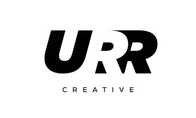 URR letters negative space logo design. creative typography monogram vector