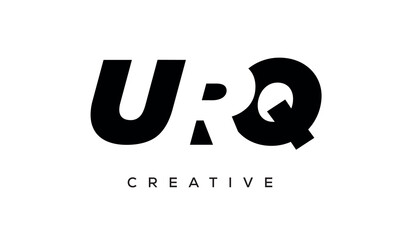 URQ letters negative space logo design. creative typography monogram vector