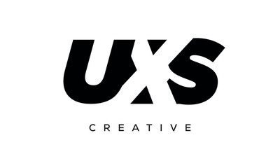 UXS letters negative space logo design. creative typography monogram vector