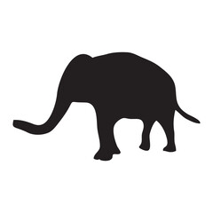 Animal silhouette icon in flat style. Animal vector illustration on white isolated background. Business concept.