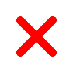 Fototapeta premium Cross Mark symbol transparant 