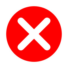 Obraz premium Circle cross Mark symbol