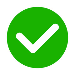 check mark button with circle green