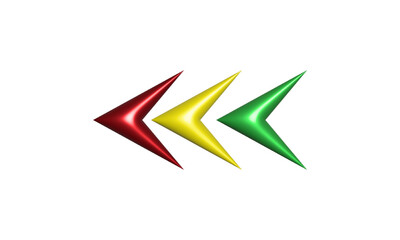 Realistic Arrow 3d icon. vector illustration
