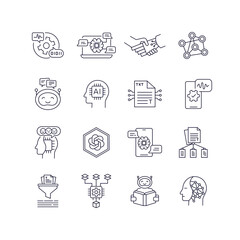 Natural language processing icon, NLP icons , language processing icons, and ai language processing. Vector line icon with editable stroke.