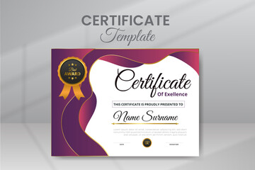 Fototapeta premium Modern Design Certificate Template