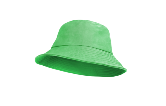 Green bucket hat PNG transparent