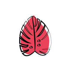 Leaves flower flat icon. Single high quality outline symbol for web design or mobile app. Leaves thin line signs for design logo, visit card, etc.