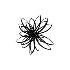 Leaves flower flat icon. Single high quality outline symbol for web design or mobile app. Leaves thin line signs for design logo, visit card, etc.