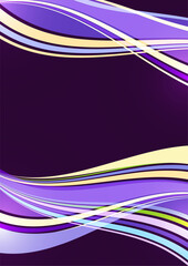 Bright overlapping flowing stripes and lines. Modern design. Vector