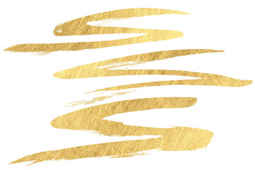 ブラシのストローク　金色　背景素材（アブストラクト）