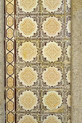 azulejo panels on a facade in Murtosa, Aveiro, Portugal