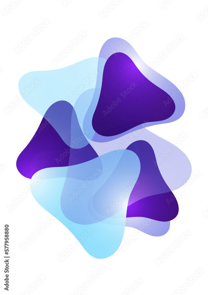 Aufkleber abstract background from rounded triangles overlapping each other. geometric trendy template. vector