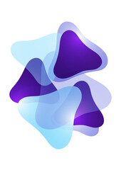 Abstract background from rounded triangles overlapping each other. Geometric trendy template. Vector illustration for wallpaper, banner, background, postcard, book illustration