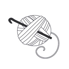 Crochet yarn for logo or icon