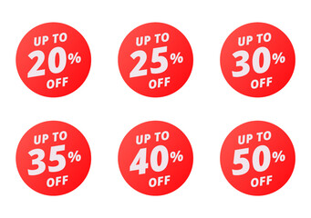 set of discount labels