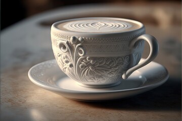 Fototapeta premium Decorative cup of tea. Generative AI