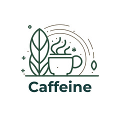 Coffee logo design template. Line art style vector illustration.