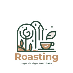 Organic product logo template. Vector design element for your business.