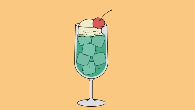 クリームソーダのアニメーション