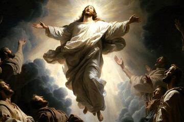 Obraz premium easter, crucifixion of jesus christ. AI generativ.