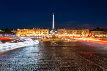 Place de la Concorde at dusk, Paris. France