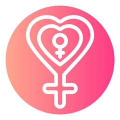 womens day gradient icon