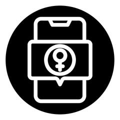 womens day glyph icon