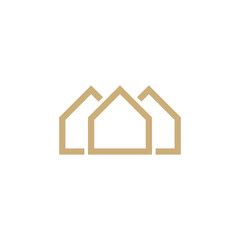 Home property logo design isolated on white background