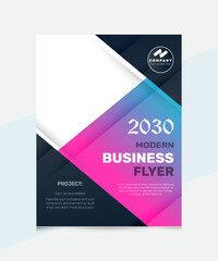 Free vector gradient our mission Business flyers template