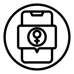 womens day line icon