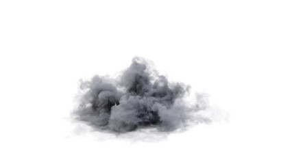grenade explosion smoke. smoke explosion on white background. cloud of smoke isolated