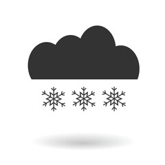Snowflake icon. Snow set vector ilustration.