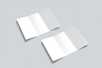A4 Trifold Blank Mockup