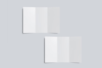 A4 Trifold Blank Mockup
