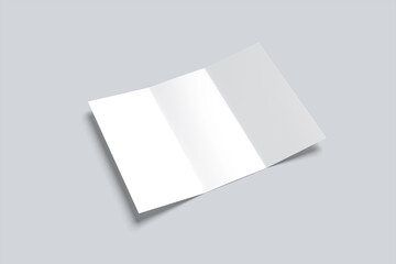 A4 Trifold Blank Mockup