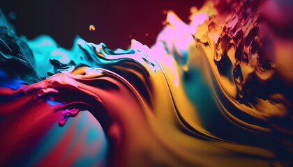 abstract background color with waves generative AI technology