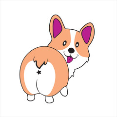 Dogs collection. Vector illustration of funny cartoon different breeds dogs in trendy flat style. Isolated on white.