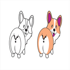 Dogs collection. Vector illustration of funny cartoon different breeds dogs in trendy flat style. Isolated on white.