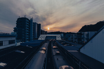 Fototapeta na wymiar 逗子駅列車