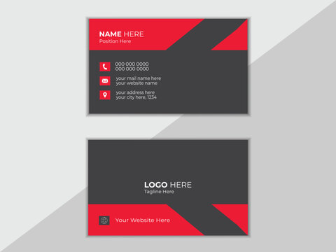 Business card design template, corporate style. Vector illustration, modern creative business card, Magnificent design.